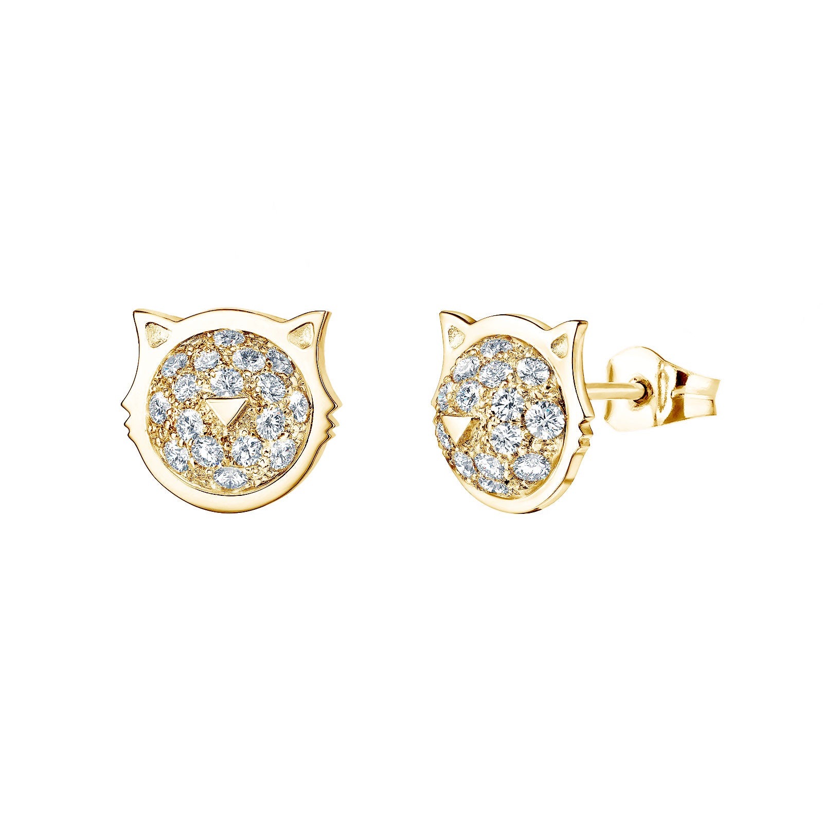 Boucles d'oreilles Chat d'amour