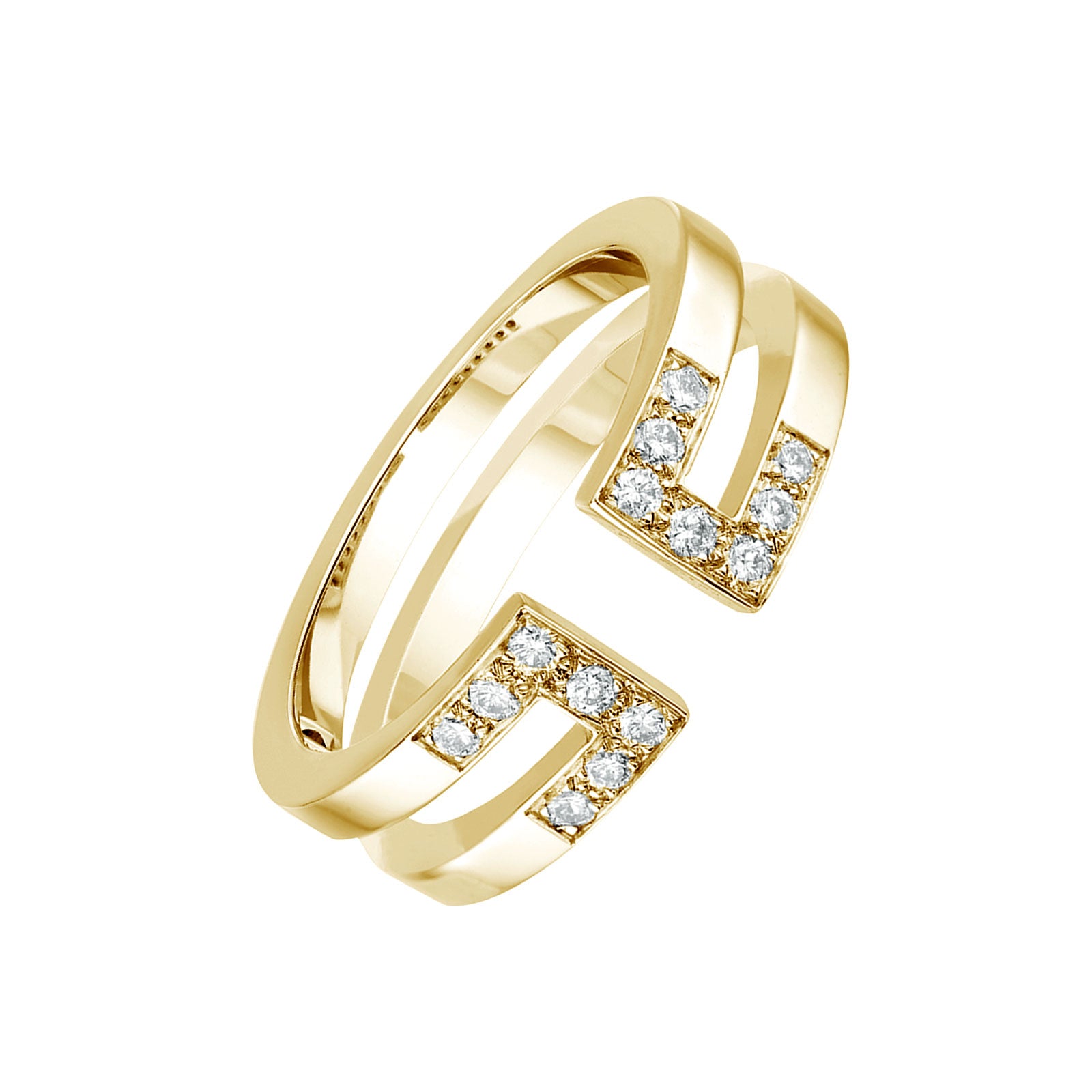 Bague Semi Pavé d'Amour