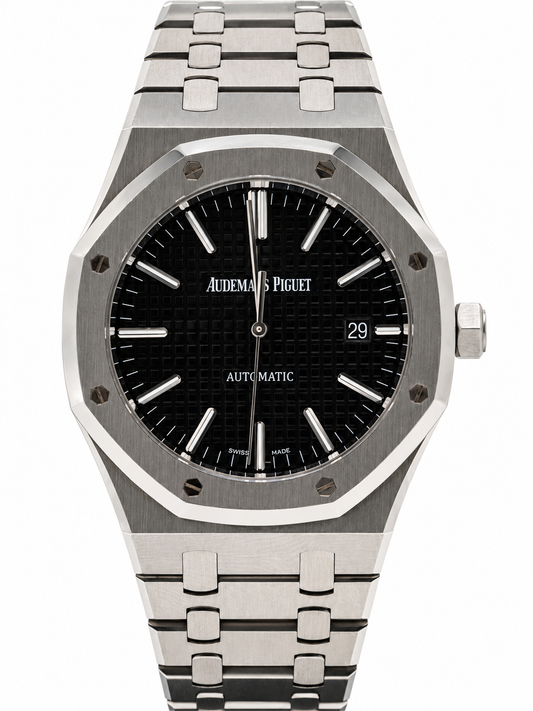 Audemars Piguet Royal Oak d’occasion – Cadran noir et bracelet intégré