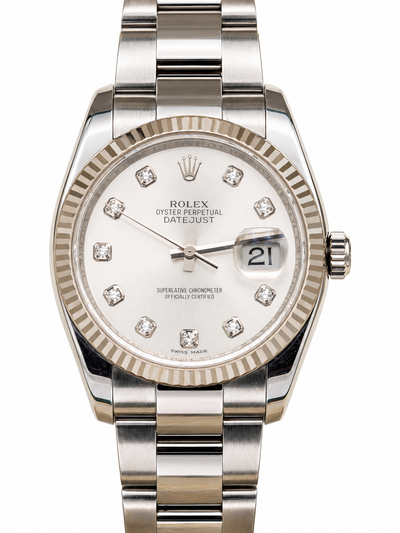 Rolex Datejust d’occasion – Cadran clair serti et bracelet Oyster