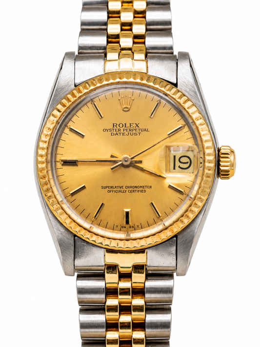 Rolex Datejust d’occasion – Cadran champagne et bracelet Jubilee bicolore
