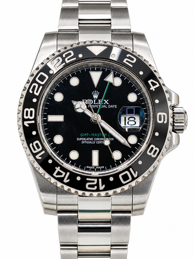Rolex GMT-Master II d’occasion – Lunette noire et aiguille GMT verte