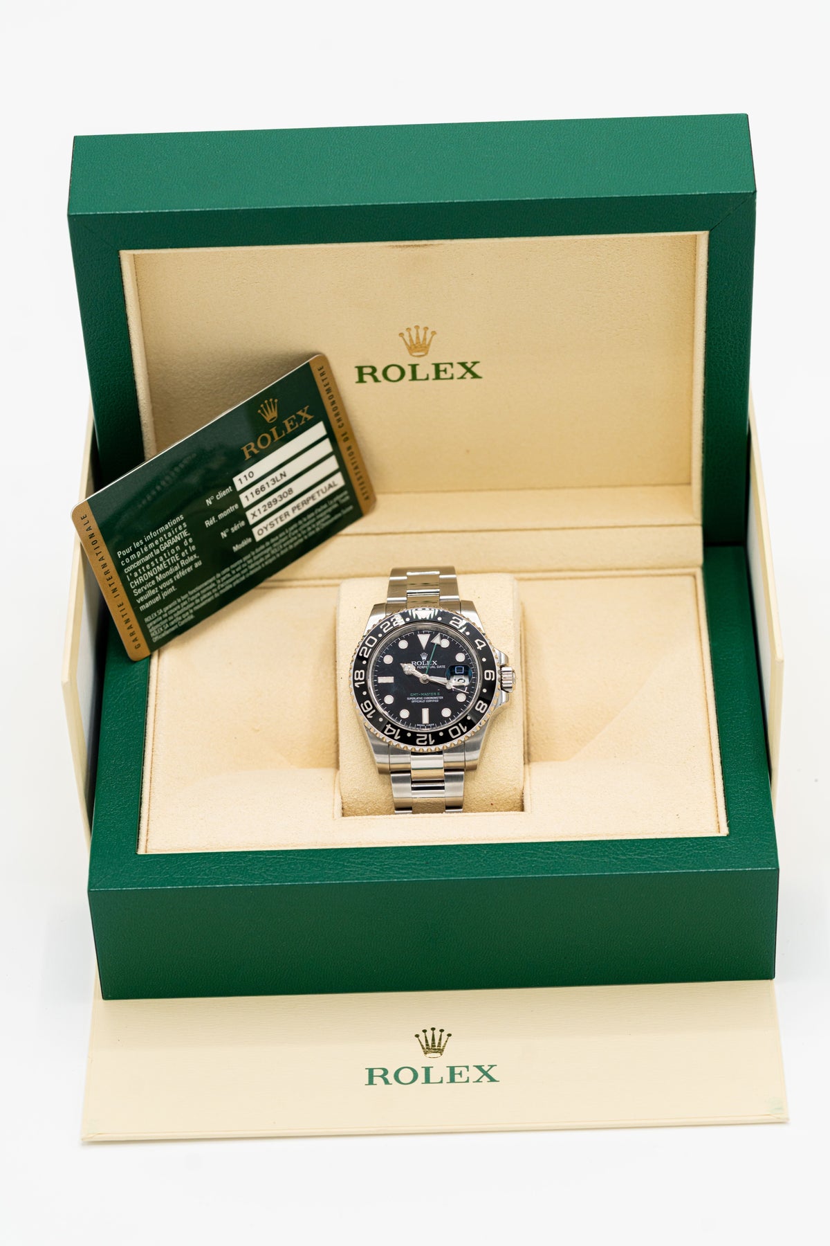 Rolex GMT-Master II d’occasion – Lunette noire et aiguille GMT verte