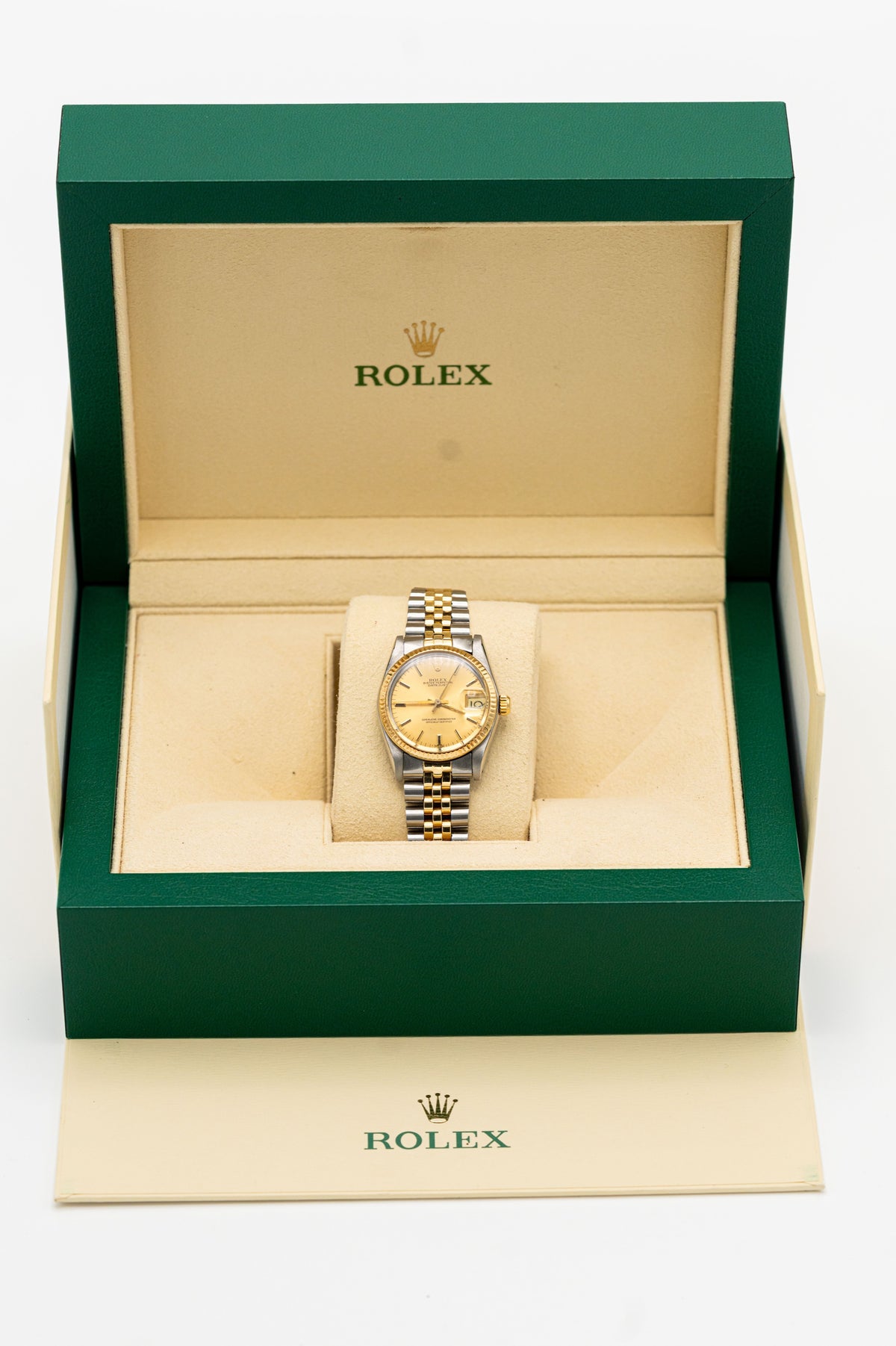 Rolex Datejust d’occasion – Cadran champagne et bracelet Jubilee bicolore