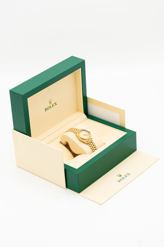 Rolex Lady-Datejust d’occasion – Tons dorés et cadran champagne