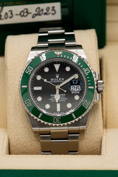 Rolex Submariner Date d’occasion – Lunette verte et cadran noir