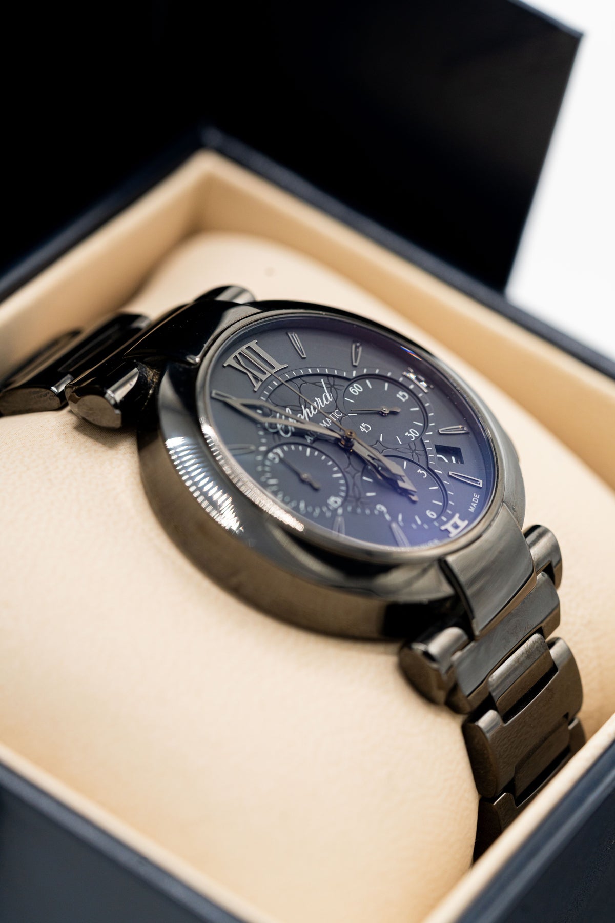 Chopard Chronographe Automatique d’occasion – Cadran sombre et chiffres romains