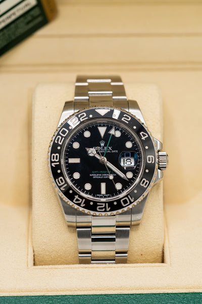 Rolex GMT-Master II d’occasion – Lunette noire et aiguille GMT verte