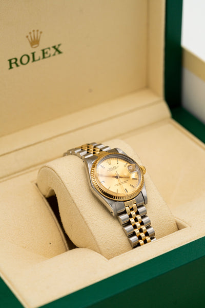 Rolex Lady-Datejust d’occasion – Cadran champagne et bracelet bicolore