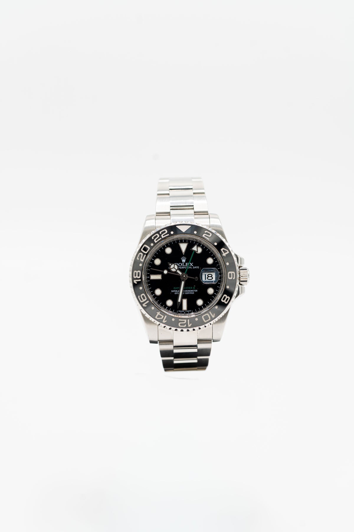 Rolex GMT-Master II d’occasion – Lunette noire et aiguille GMT verte