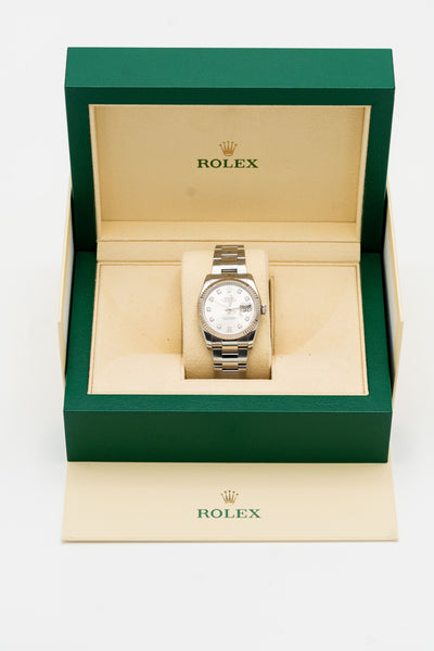 Rolex Datejust d’occasion – Cadran clair serti et bracelet Oyster