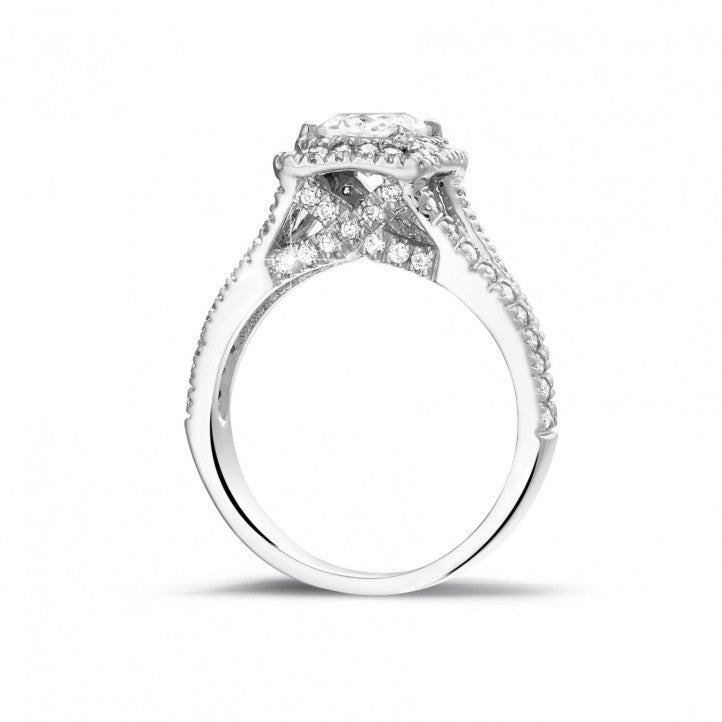 Bague Solitaire Only LOVE avec double diamants sur les côtés