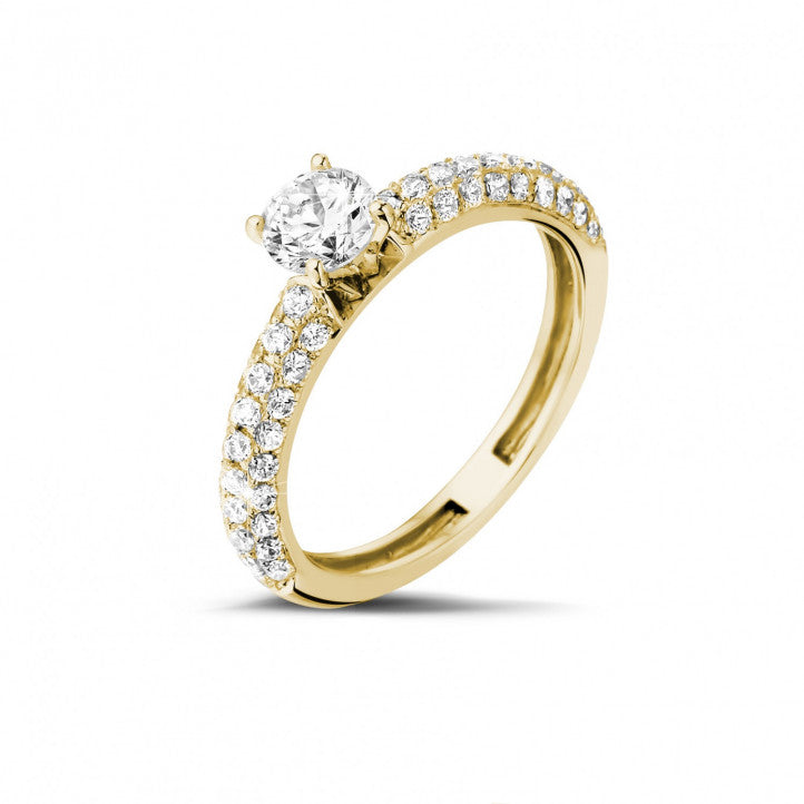 Bague Solitaire Only LOVE avec diamants sur les côtés