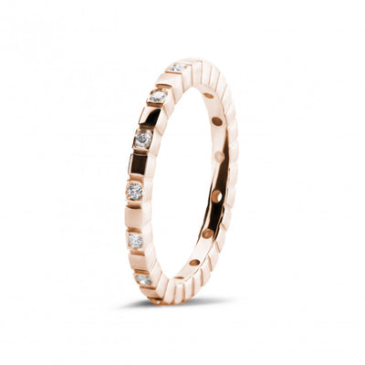 Alliance Éternité en or 18 carats avec diamants
