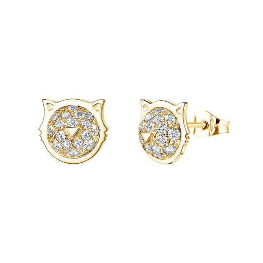 Boucles d'oreilles Chat d'amour
