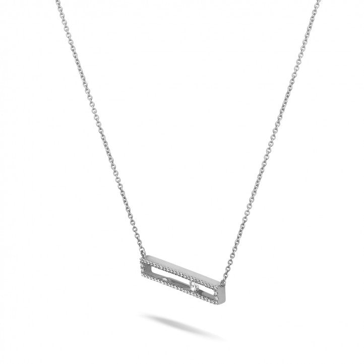Pendentif avec diamant flottant