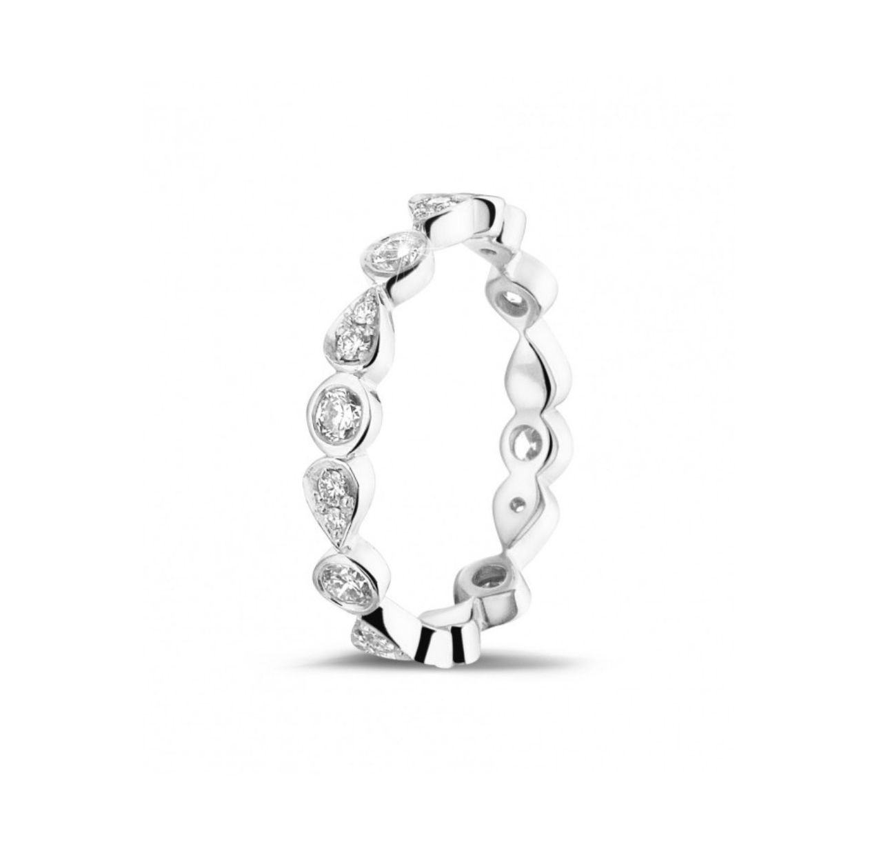 Alliance Superposable diamants en or 18 carats