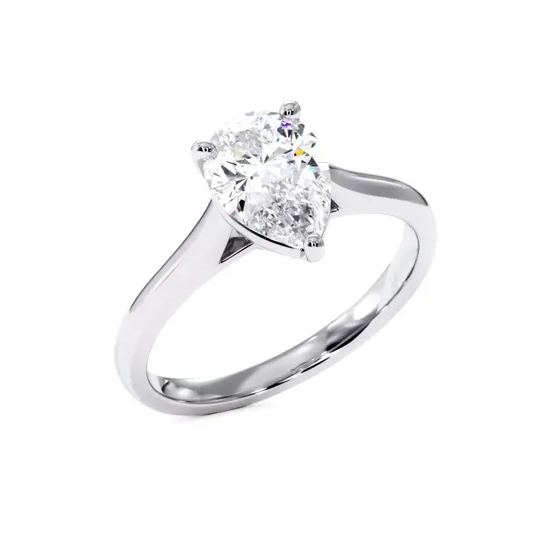 Bague de Fiançailles Diamant Poire Promesse