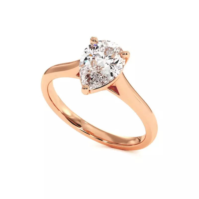 Bague de Fiançailles Diamant Poire Promesse