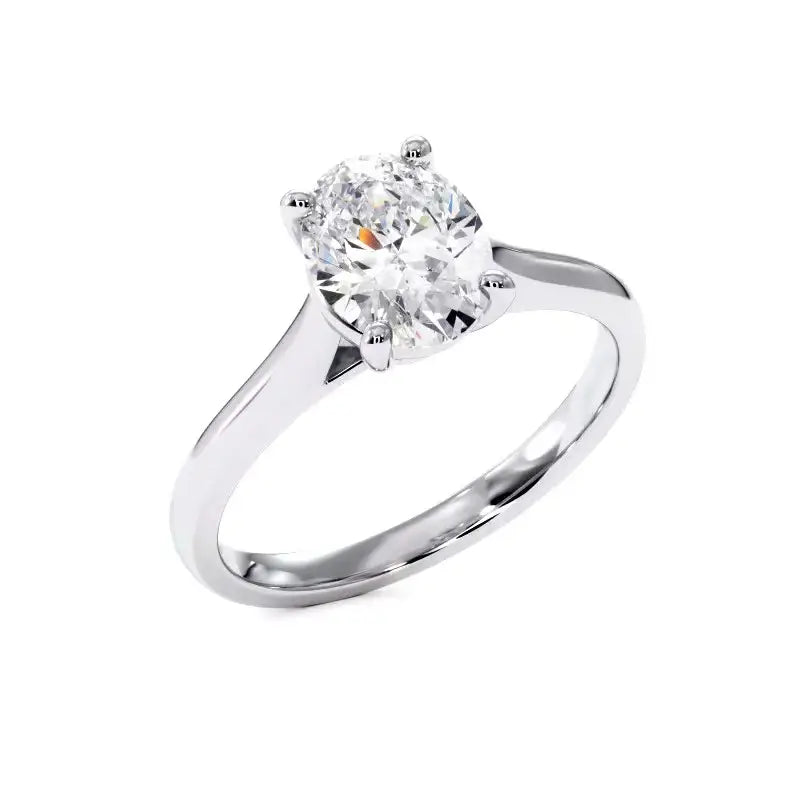 Bague De Fiançailles Diamant Ovale Promesse