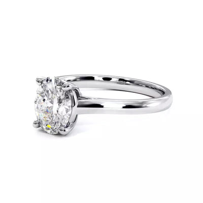 Bague De Fiançailles Diamant Ovale Promesse