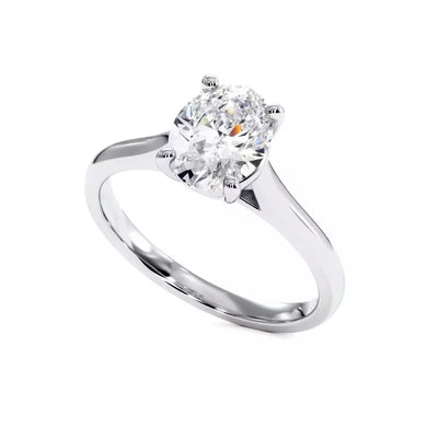 Bague De Fiançailles Diamant Ovale Promesse
