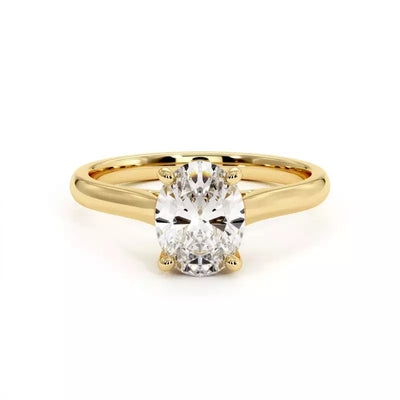 Bague De Fiançailles Diamant Ovale Promesse