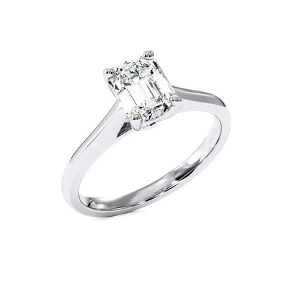 Bague De Fiançailles Diamant Emeraude Promesse