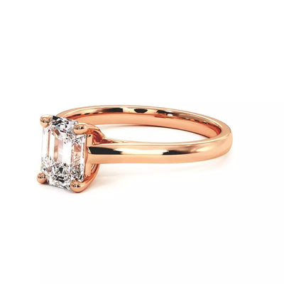 Bague De Fiançailles Diamant Emeraude Promesse