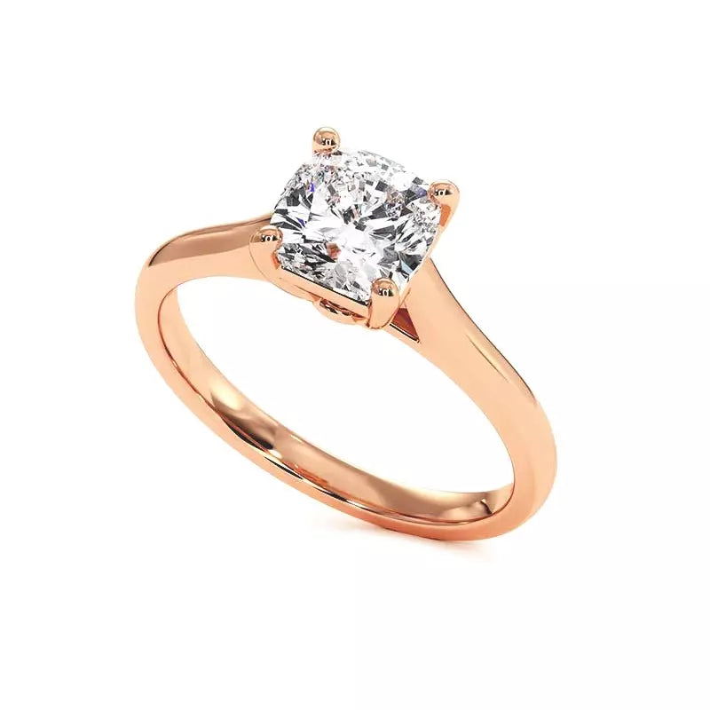 Bague De Fiançailles Diamant Coussin Promesse