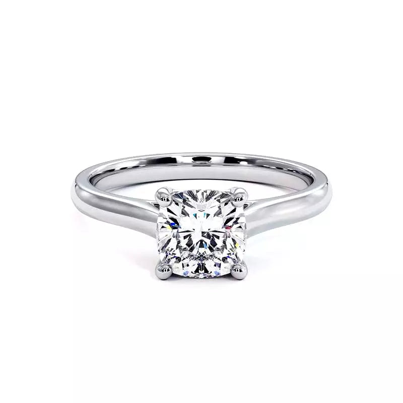 Bague De Fiançailles Diamant Coussin Promesse