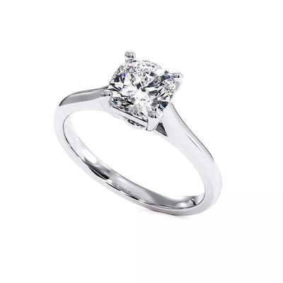 Bague De Fiançailles Diamant Coussin Promesse