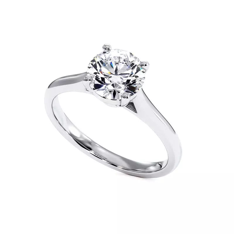 Bague De Fiançailles Diamant  Rond Promesse