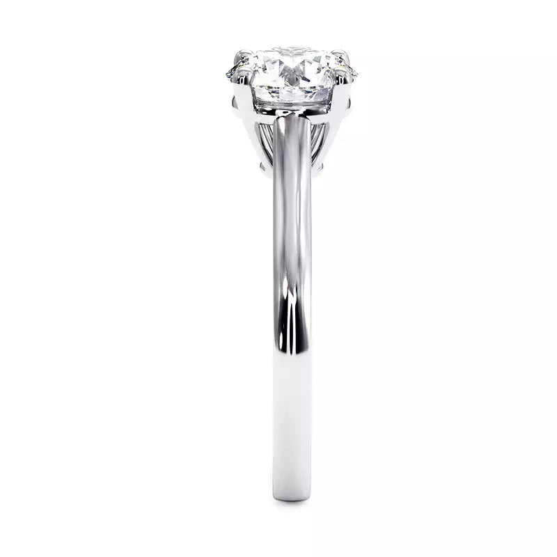 Bague De Fiançailles Diamant  Rond Promesse