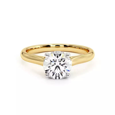 Bague De Fiançailles Diamant Rond Promesse