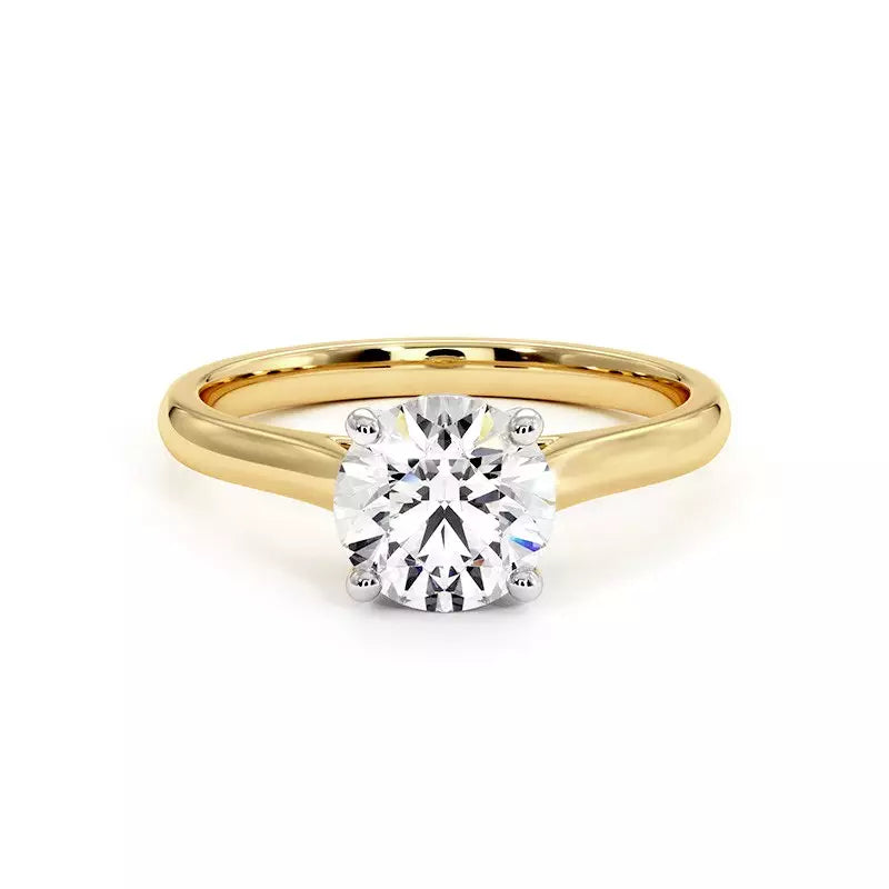 Bague De Fiançailles Diamant  Rond Promesse