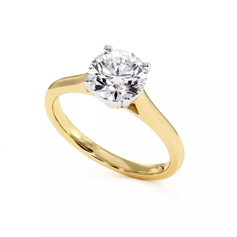 Bague De Fiançailles Diamant  Rond Promesse