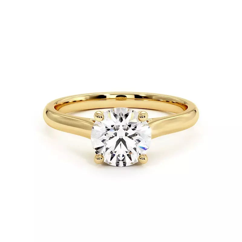 Bague De Fiançailles Diamant Rond Promesse