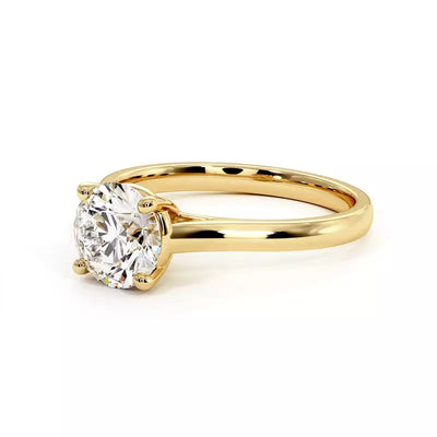 Bague De Fiançailles Diamant Rond Promesse