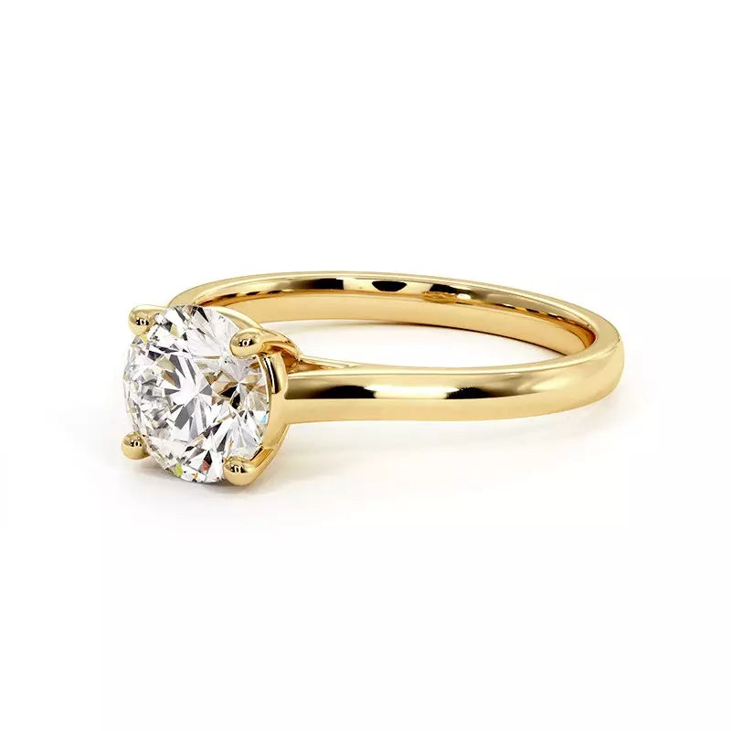 Bague De Fiançailles Diamant  Rond Promesse