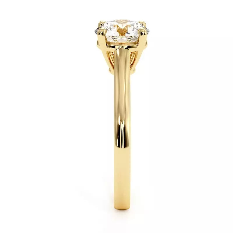 Bague De Fiançailles Diamant  Rond Promesse
