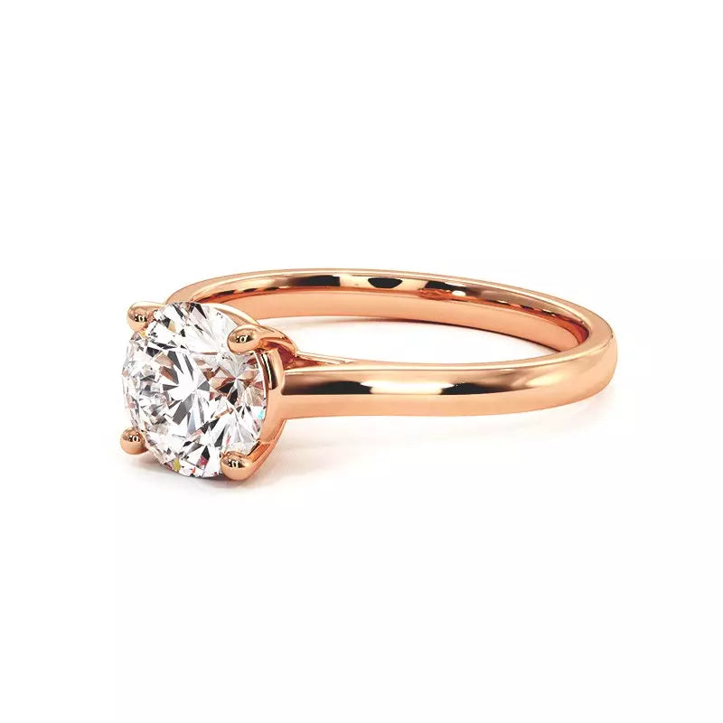 Bague De Fiançailles Diamant  Rond Promesse