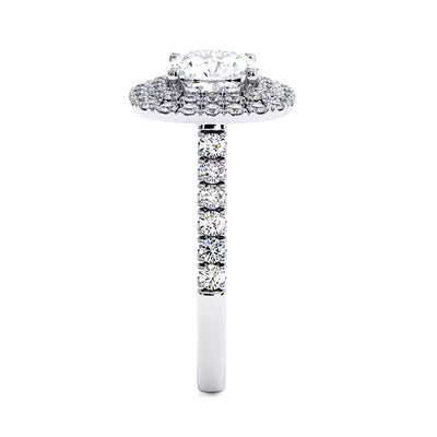 Solitaire Diamant Coussin Double Halo Ma Vie
