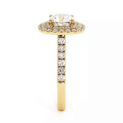 Solitaire Diamant Coussin Double Halo Ma Vie