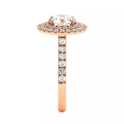 Solitaire Diamant Rond Double Halo Ma Vie