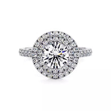 Solitaire Diamant Rond Double Halo Ma Vie