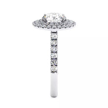Solitaire Diamant Rond Double Halo Ma Vie