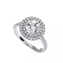 Solitaire Diamant Rond Double Halo Ma Vie