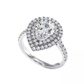Solitaire Diamant Poire Double Halo Ma Vie