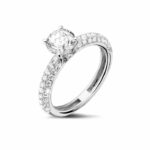 Bague Solitaire Only LOVE avec diamants sur les côtés